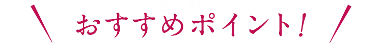 おすすめポイント!