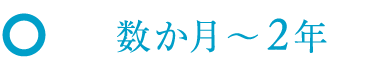 数か月～2年