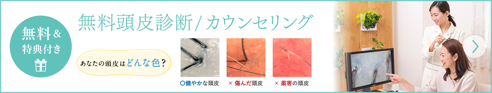 無料頭皮診断/カウンセリング